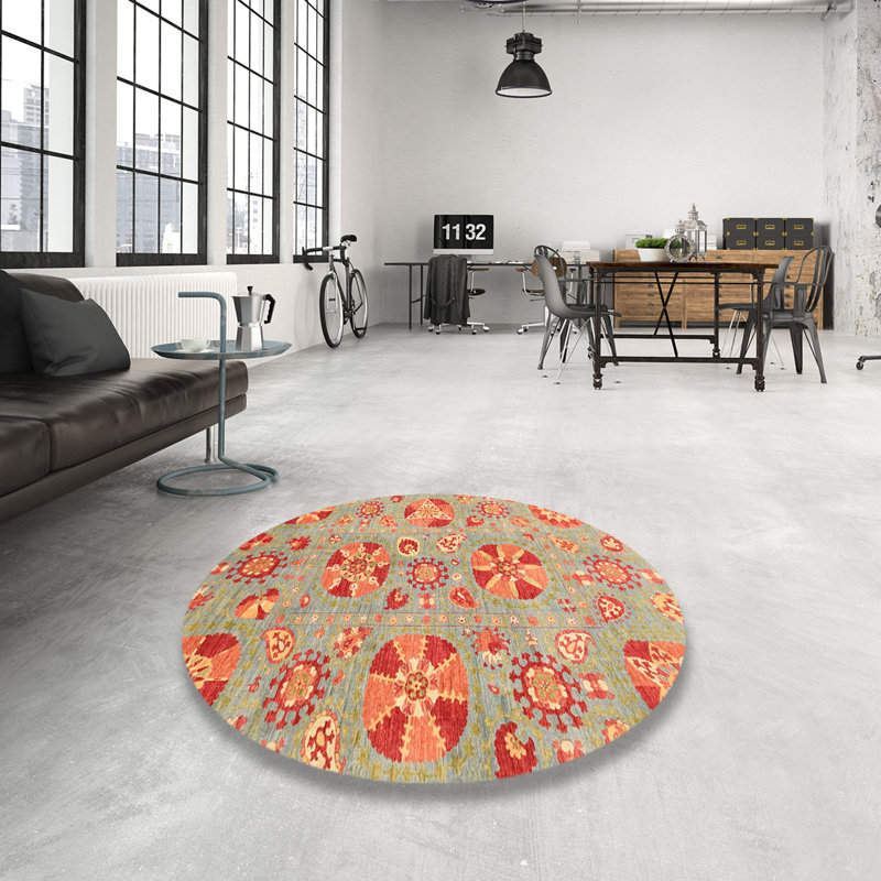 Tapis abstrait moderne 3899, Rond 6 pi
