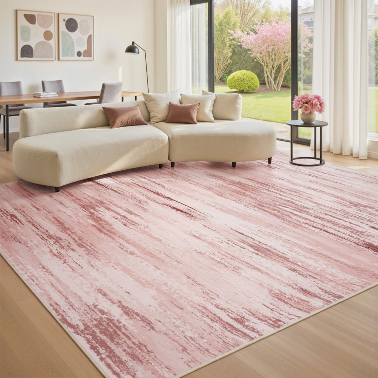 Tapis lavable à rayures Blush And Rose