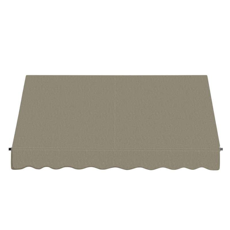 Awntech Santa Fe Acrylic Fabric Fixed Awning with Iron Rope Arms, 31" H x 64.5" W x 24" D, Burlap Sack