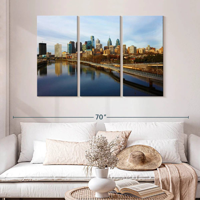 Paysage urbain de Sireci, Philadelphie, H 32 po x l 50 po