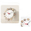Horloge murale brune et blanche