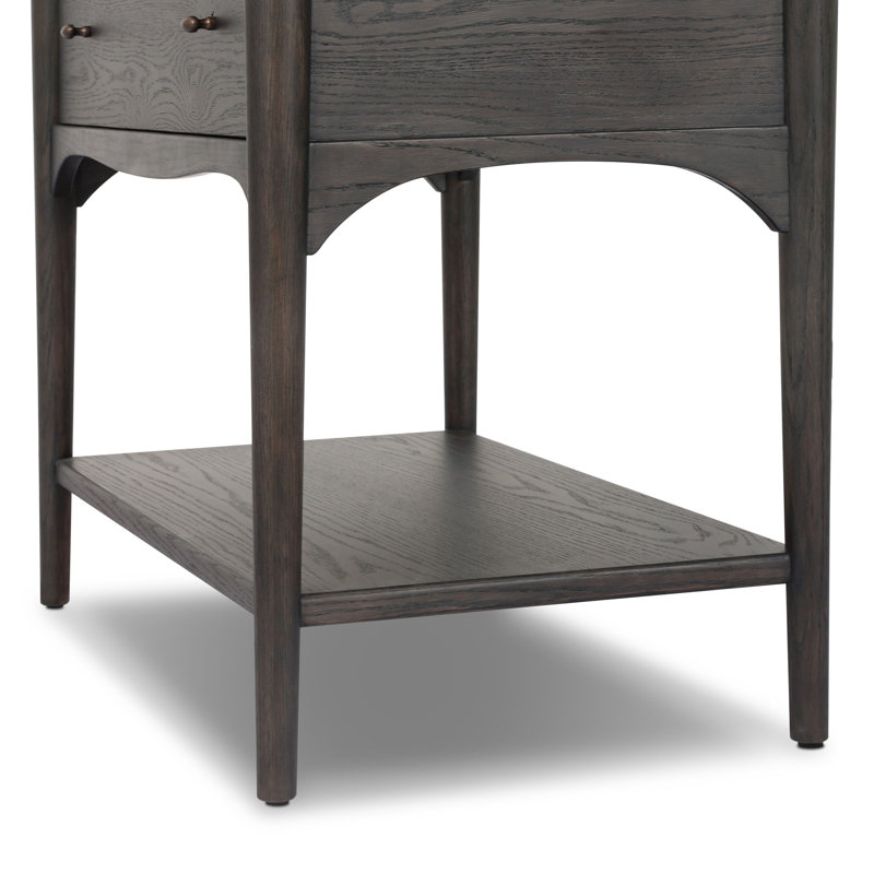 Lizzy 1 - Drawer Nightstand, Smoked Black Oak