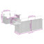  Ensemble de canapé de jardin modulaire en PE rotin beige