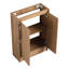 Meuble-lavabo sur pied de 58 cm avec rangement intégré - Moderne et compact, portes à fermeture douce, nombreux rangements intérieurs et tiroir spacieux