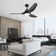 52 Inch Modern Ceiling Fan with 22W LED Light, 3 ABS Fan Blades DC Motor Ceiling Fan for Indoor