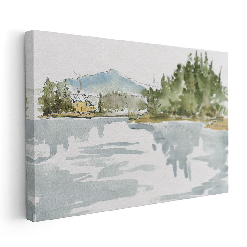 «Serene Lake I», reproduction d'art sur toile, H 24 po x l 36 po