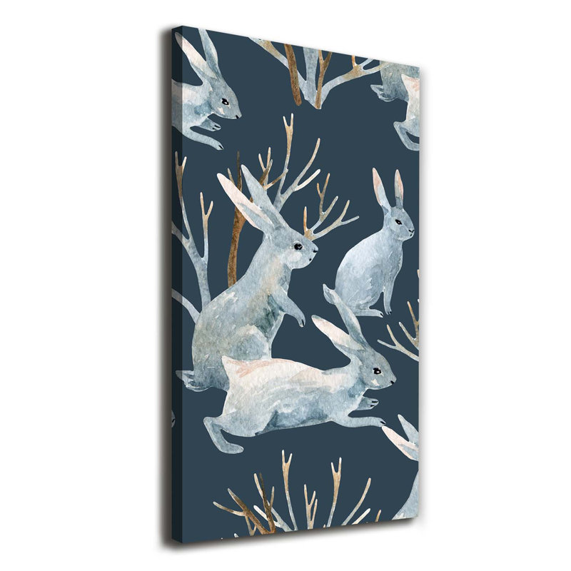 Rabbits - Wrapped Canvas Print