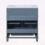 Meuble-lavabo de style rétro avec lavabo en céramique pour un rangement élégant