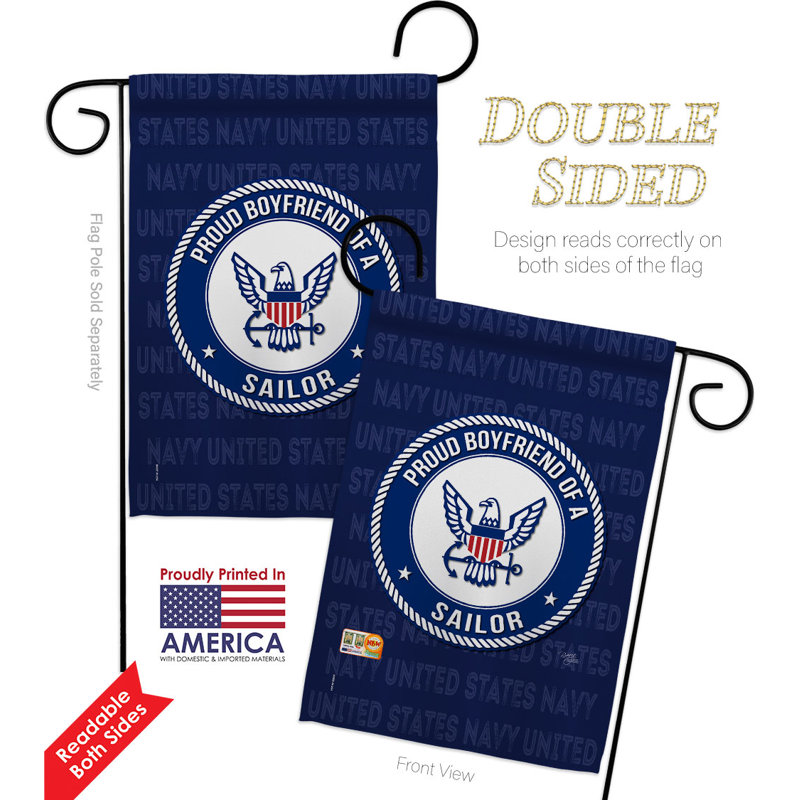 Drapeau de jardin en polyester 18,5 x 13 po Proux Boyfriend