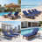 69.7" Outdoor Chaise Lounge Seat Cushion with Headrest-1774889159