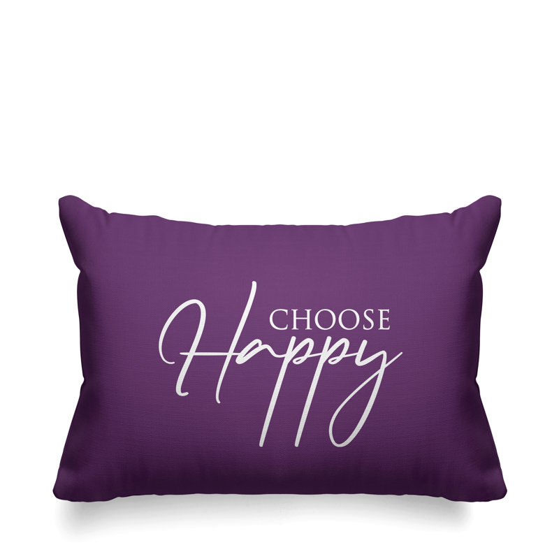 Aspire Outdoor Reversible Throw Pillow, Purple