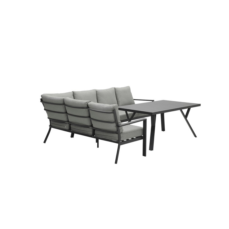 Cibecue Metal 8 - Person Seating Group with Cushions, Left Hand Facing