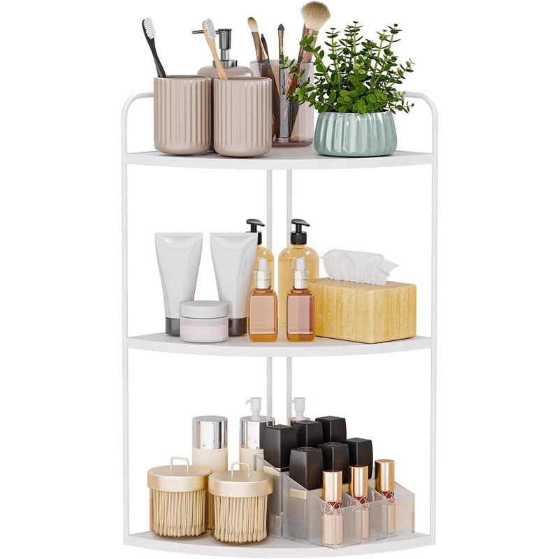 Organisateur de comptoir de salle de bain, Blanc