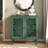 Vintage Hollow-Carved Accent Cabinet, 2-Door Display Storage Sideboard With Symmetrical Floral Design, Adjustable Shelf And Solid Wood Legs For Living Room Entryway-965811423