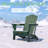 Pakkdiarie Folding Adirondack Chair with Cup Holder,HDPE Outdoor Chair with Comfort Ergonomic Seat for Patios,Lawn,Garden, Backyard Use-122510172