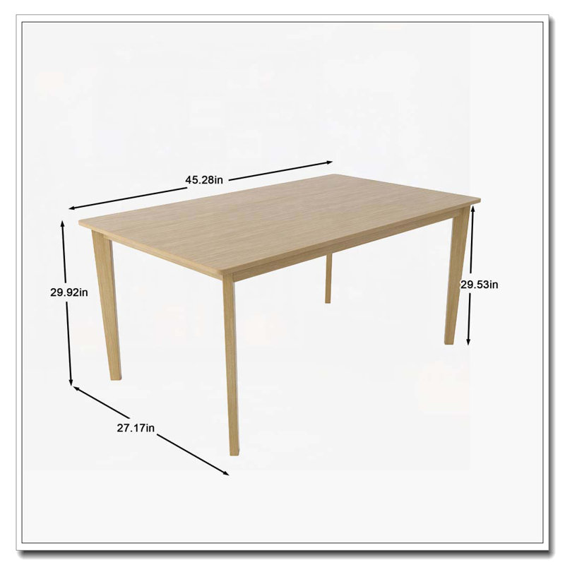 Rectangular Dining Table, Natural Wood