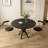 Black Round Sintered Stone Dining table-329481470