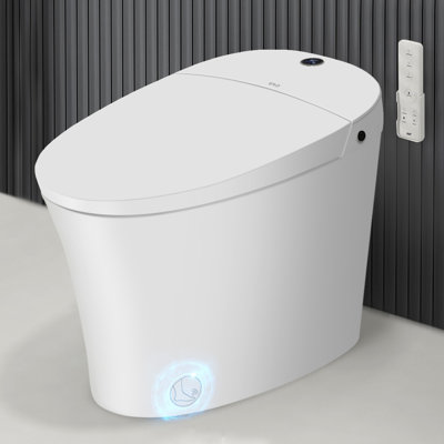 Smart Bidet Toilet Built in Tank, with Clean Foam Shield Splash Proof, Dual-Flush Elongated Toilet Bidet, Auto Open/Close Lid, ADA Comfort Height, One-Piece Toilet