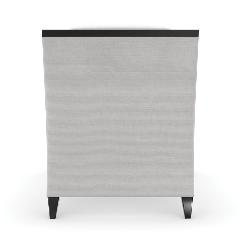 Beige Birch Wood Accent Chair with Chocolate Truffle Finish