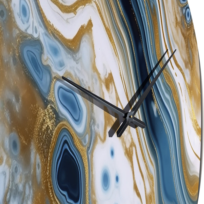 Horloge murale bleue et blanche, Grand