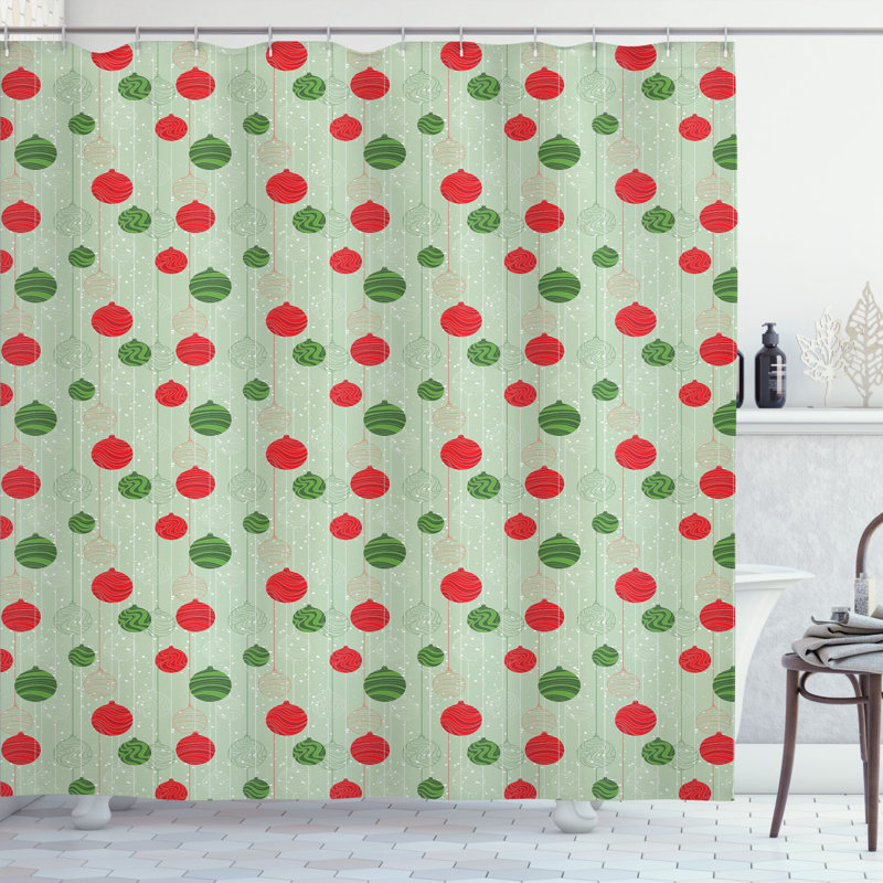 Shower Curtain with Hooks Included, 70" H x 69" W