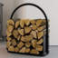 42cm W Steel Log Rack
