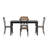 Jeannette Black Dining Set With X-Cross Back Dining Chairs