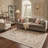Adonis Aura Flora Boho Machine Washable Beige / Green Indoor Area Rug with Non-Slip Backing-1730822123