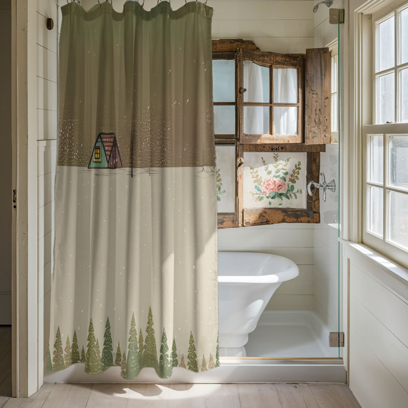 Rideau de douche Winter Snuggle - Premium, L 71 po x L 74 po