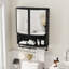 Armoire moderne en verre arquée à deux portes avec tablette ouverte et porte-serviettes-1154328544