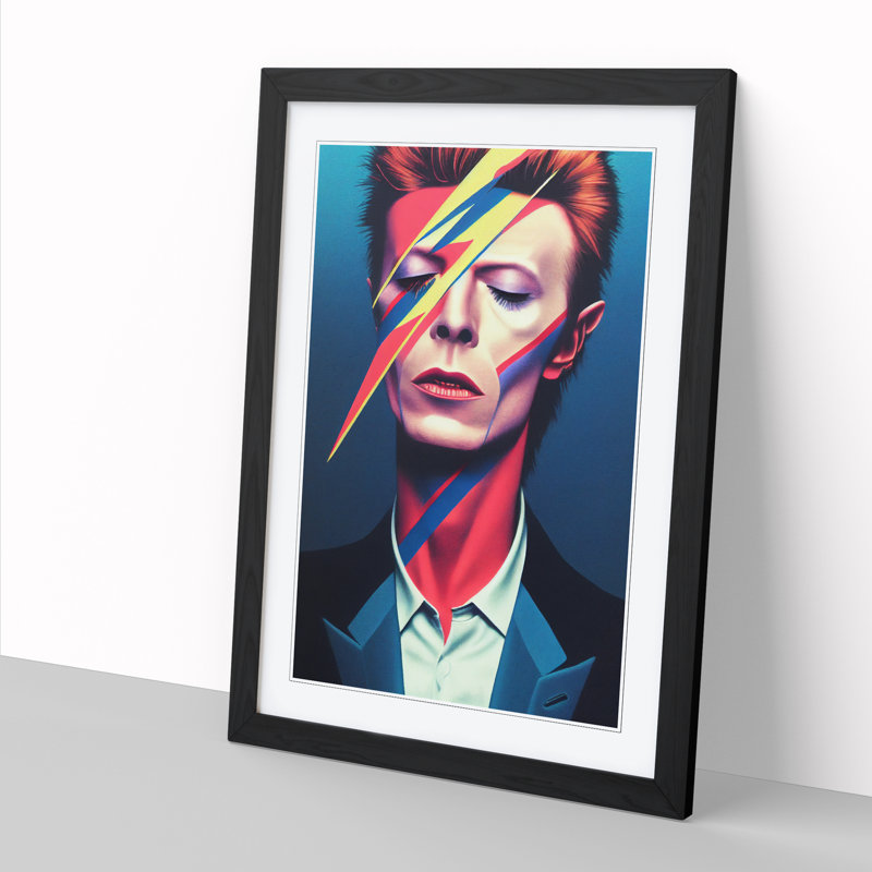 Dreanda David Bowie Portrait Vol.3 - Picture Frame Print, 64cm H x 46cm W x 2cm D, Oak
