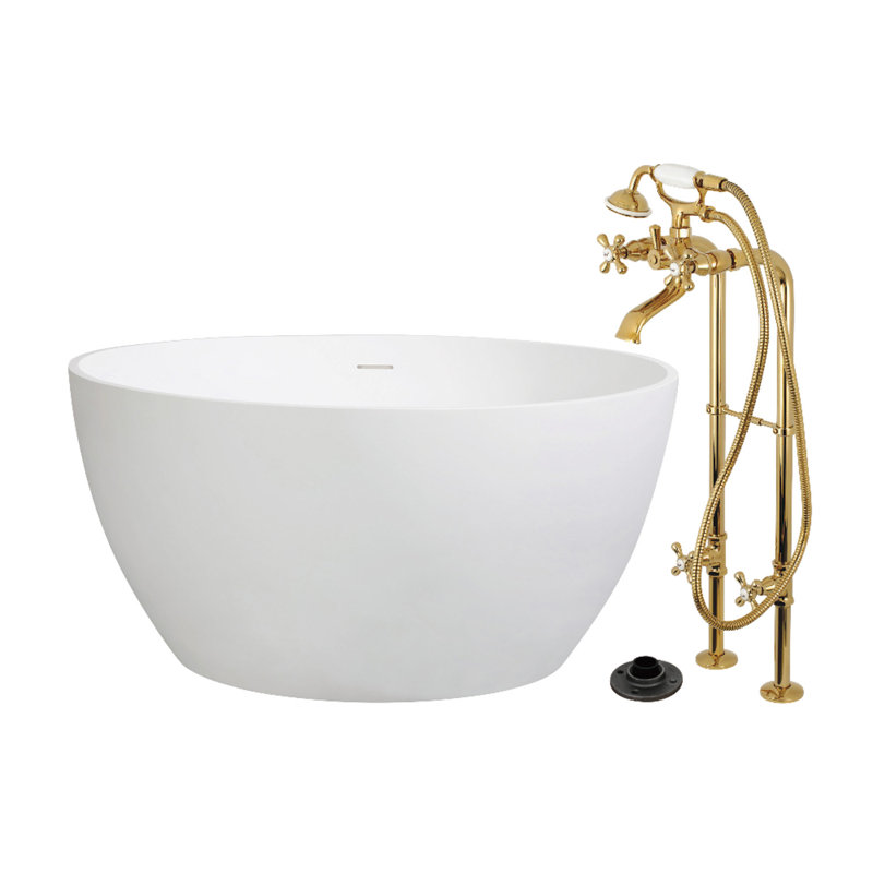 Baignoire autoportante 45 po Kingston, Laiton poli
