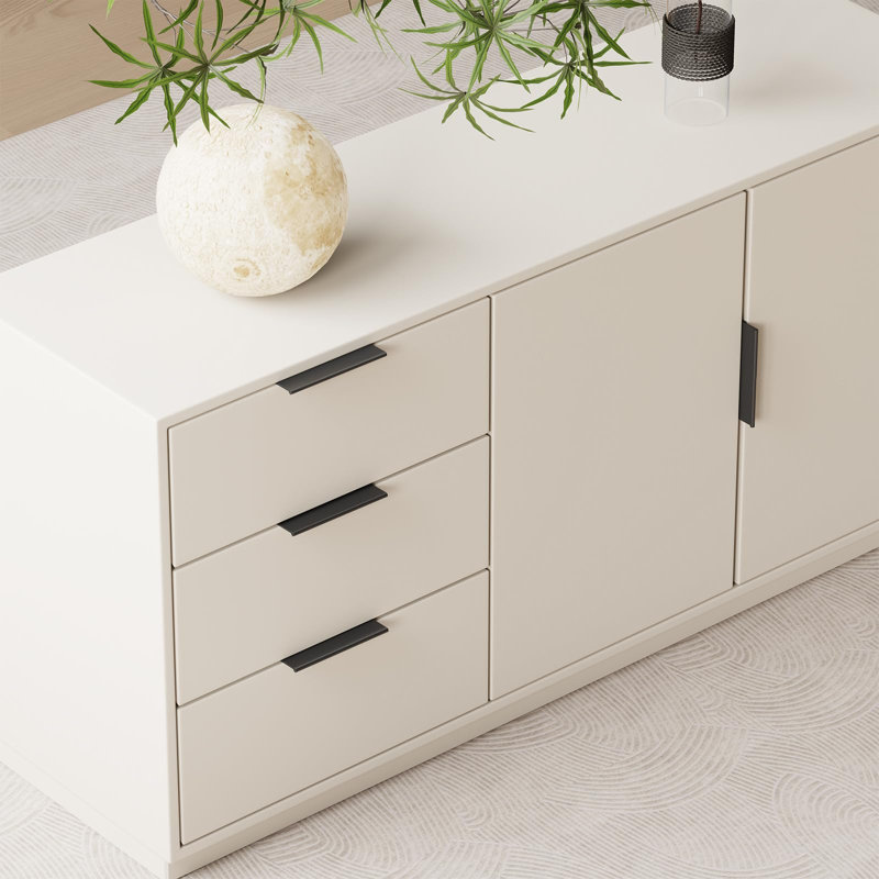 Lot de 15 poignées de tiroir noires de 7,6 cm (3 po) à bord effilé, fini mat, pour la cuisine, la chambre à coucher et les commodes.