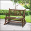 Chaise berçante en bois pour 2 personnes