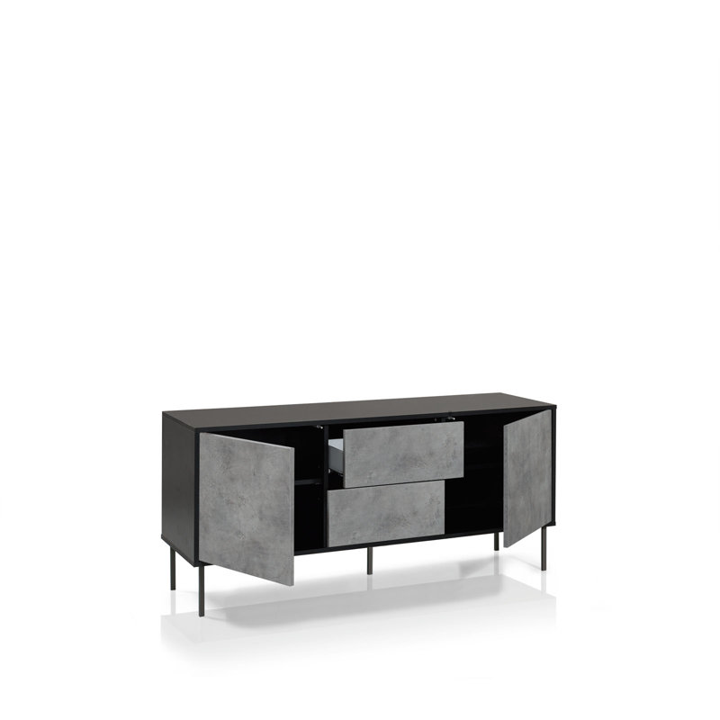 McEwensville 160cm Sideboard, Black, Cement