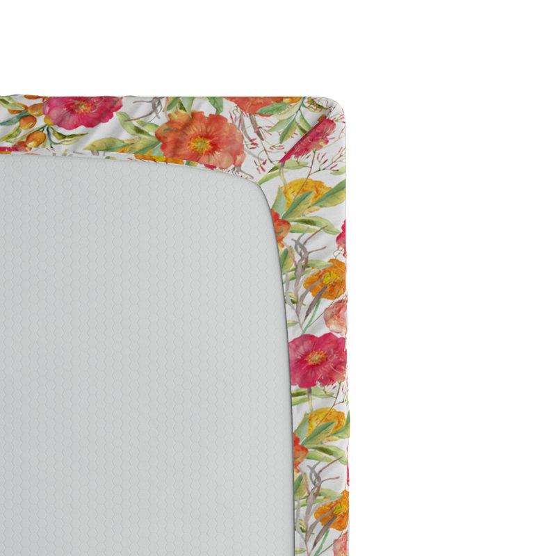Microfiber Floral Fitted Sheet, Twin XL Fitted Sheet