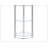 Triangle Display Shelf Tempered Glass/Chrome Frame