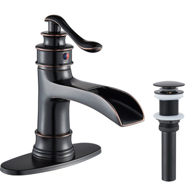 Single-Hole Single-handle Bathroom Faucet with Drain Assembly