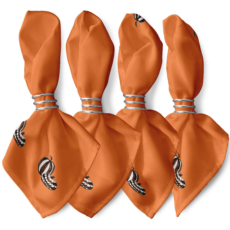 Sabion Polyester Modern & Contemporary Napkins, Orange