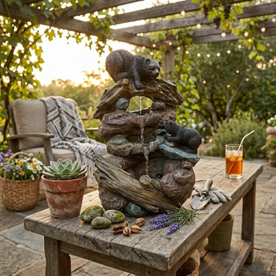 Fontaine de table d'intérieur en résine Mehrab