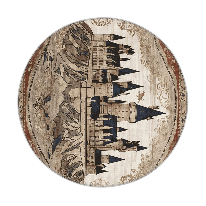 Citadel’S Grace Indoor And Outdoor Area Rug, Round 5'