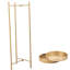 Support à plantes polyvalent en métal doré 2 pliable pour économiser de l'espace, intérieur et extérieur, support moderne en métal, pour différentes utilisations