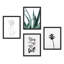 «Pastel Snake Plant Palm Tree Abstract Boho», décor de salle de bain encadré sur papier pour bureau de chambre, impression de 4 pièces-93012739