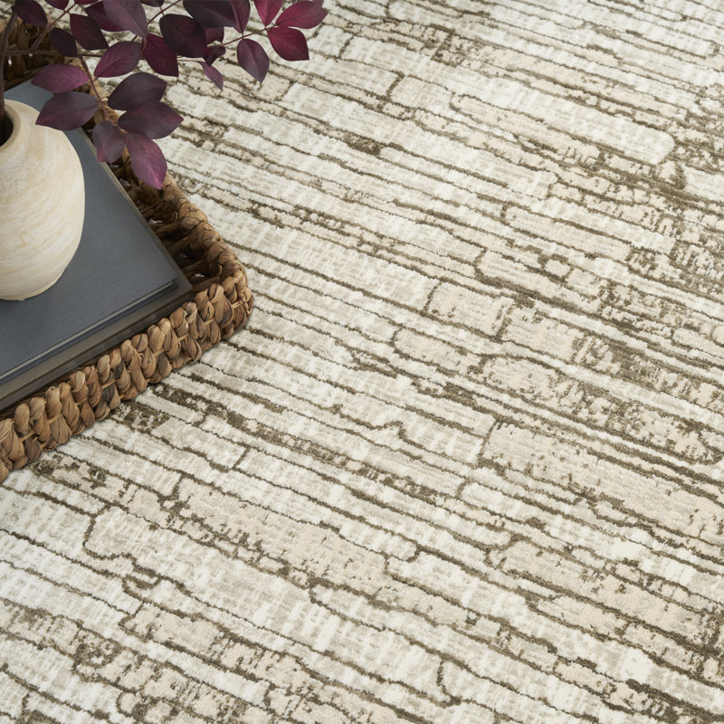 Nourison Soft Structure 5'3" x 7'3" Mocha Modern Indoor Rug, Rectangle 5'3" x 7'3", Mocha