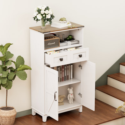  Armoire de rangement avec portes et tiroirs, armoire de ferme avec tablettes réglables