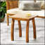 Table d'appoint d'extérieur SELMA avec conception à lattes, durable et résistante aux intempéries-802722469