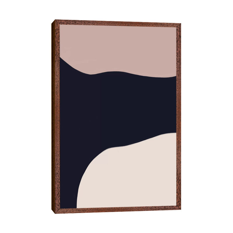 Navy Rose Abstract III by Leah Straatsma - Print on Canvas, 66.04cm H x 45.72cm W x 3.81cm D