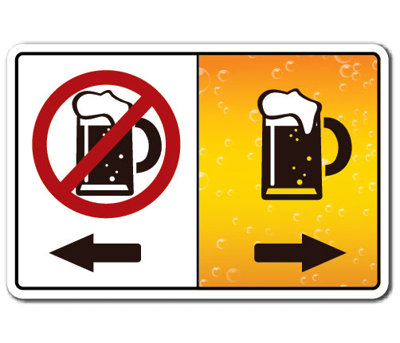 Panneau de direction de bière