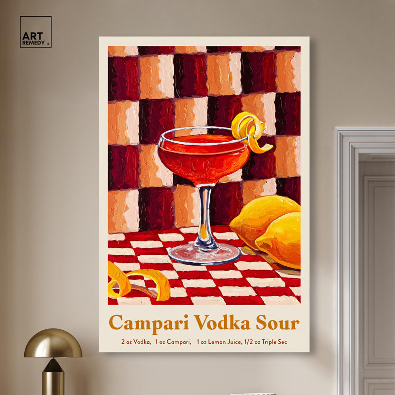 «Zesty Elixir», reproduction d'art sur toile par Art Remedy, H 54 po x l 36 po, Gallery Wrapped