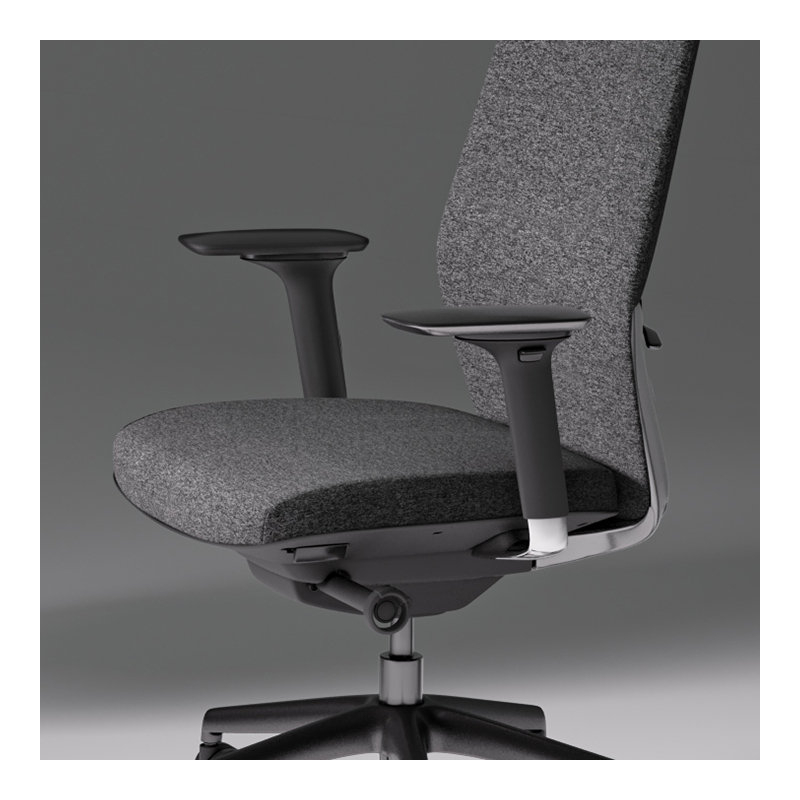 Coda Swivel Task Chair, Black